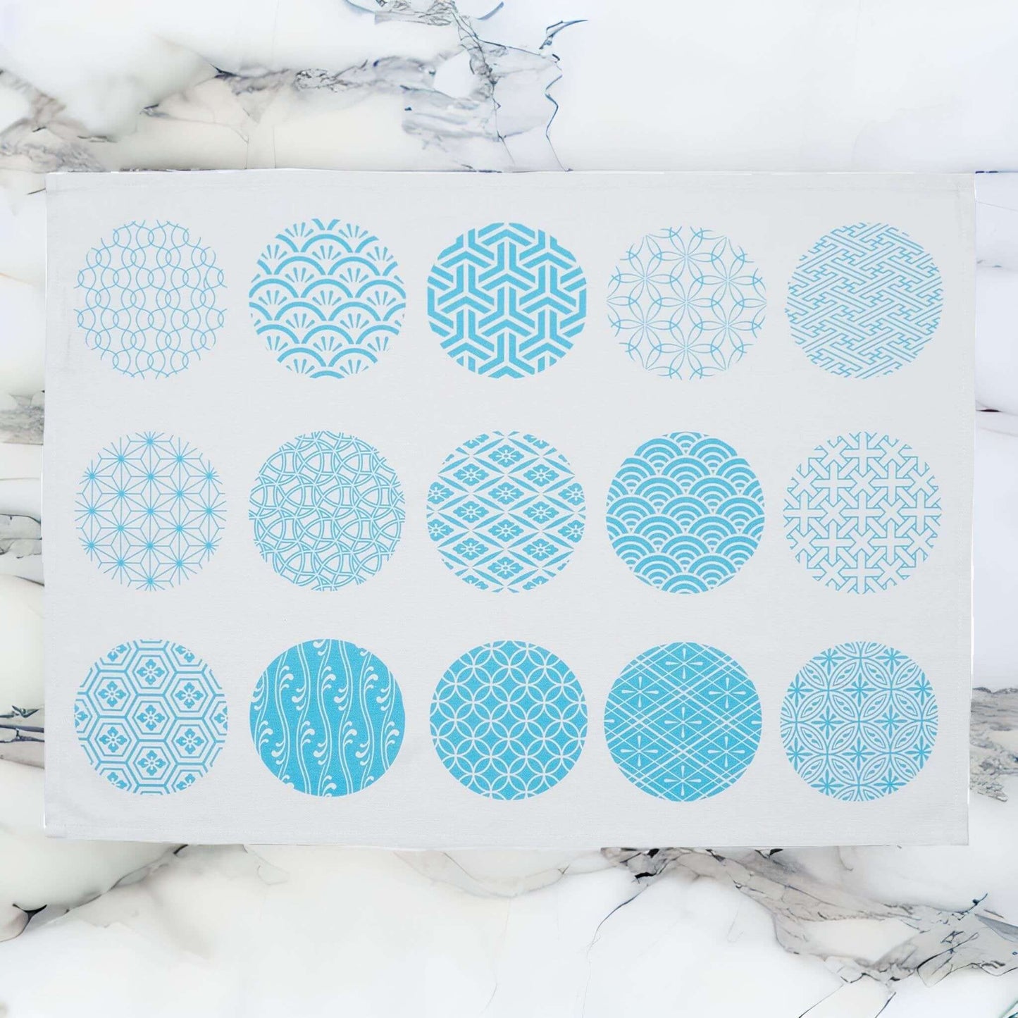 Tea Towel: Blue Crests