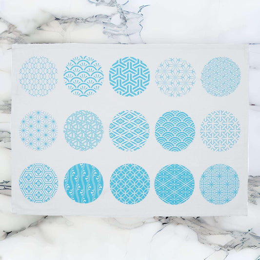 Tea Towel: Blue Crests