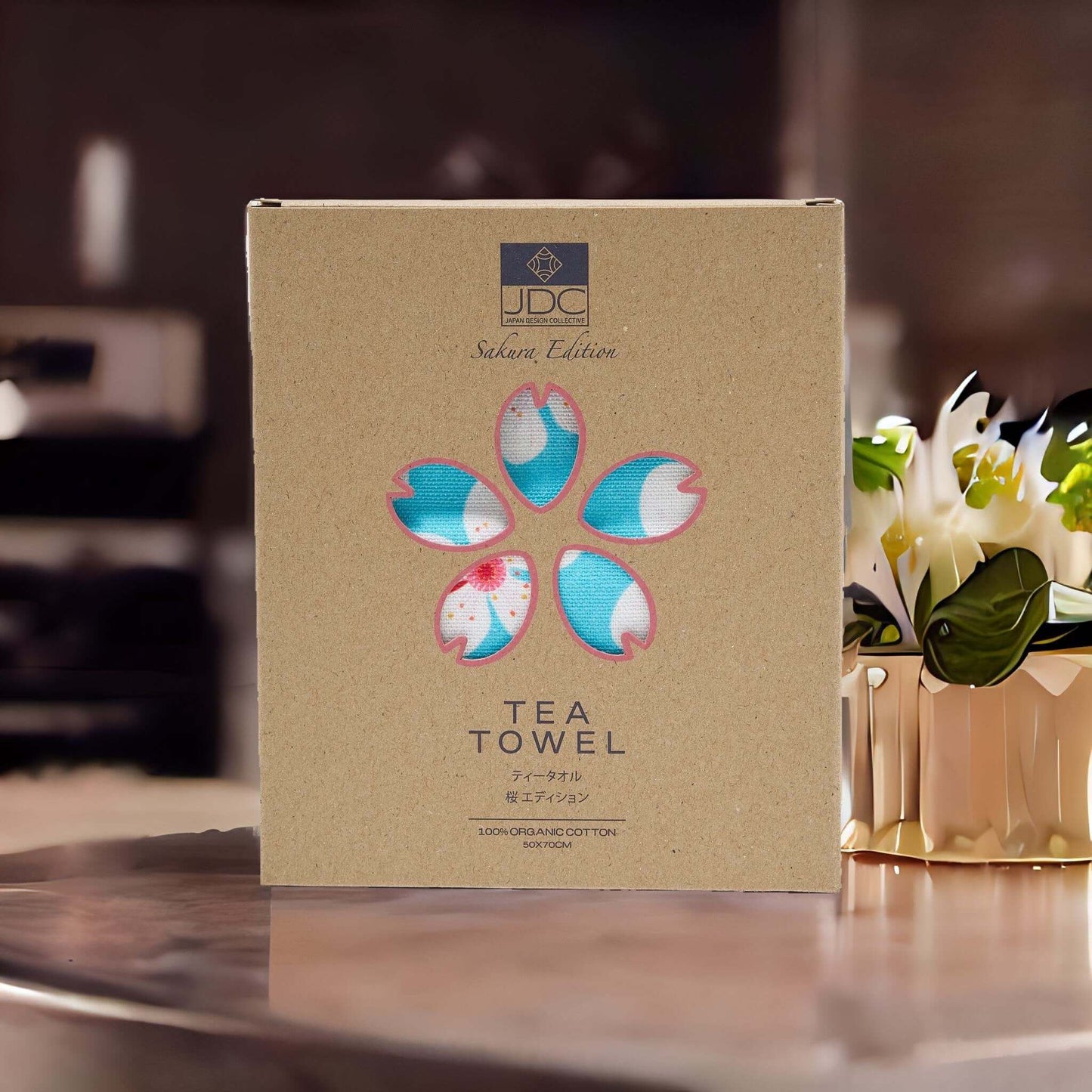 Tea Towel: Blue Sakura