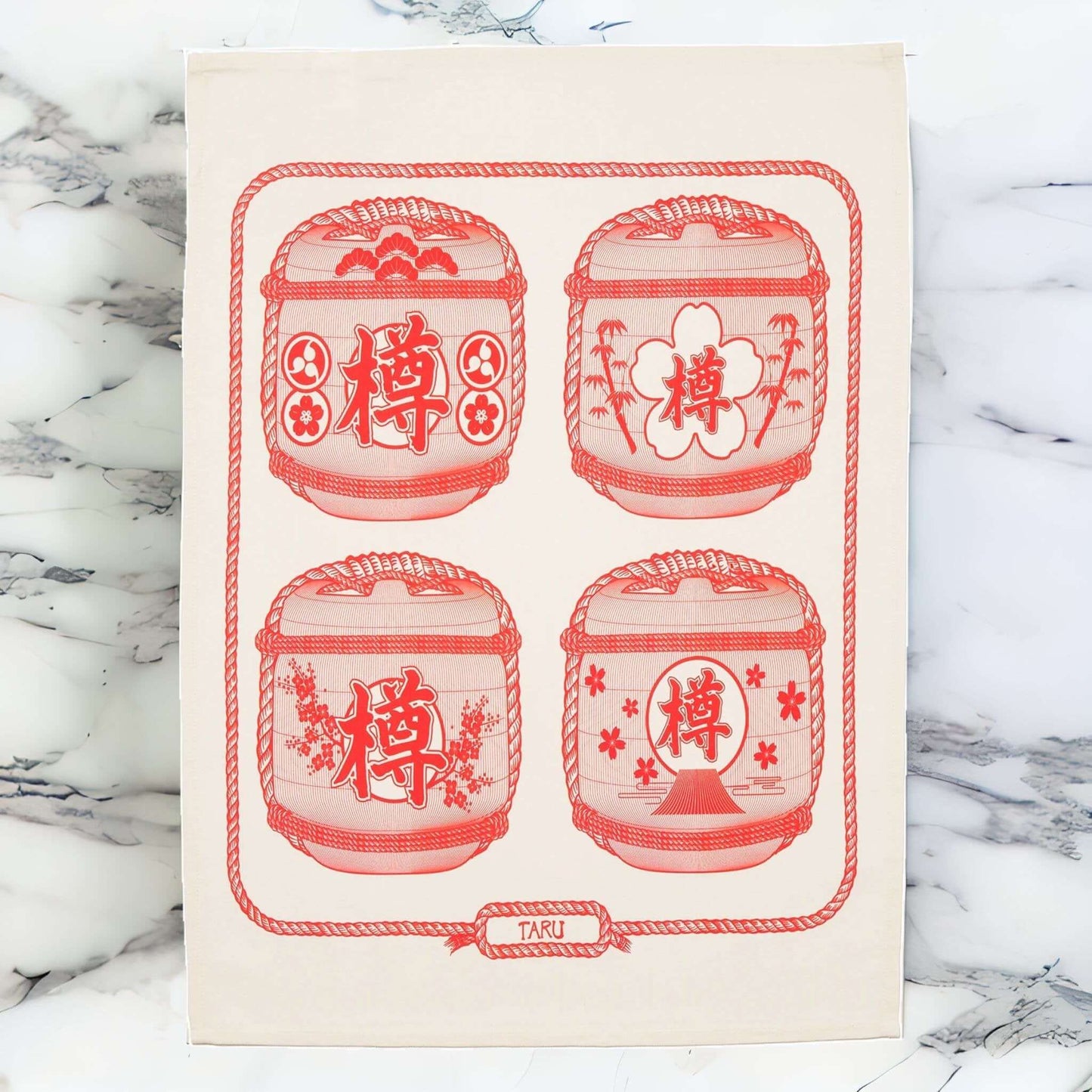 Tea Towel: Sake Barrels