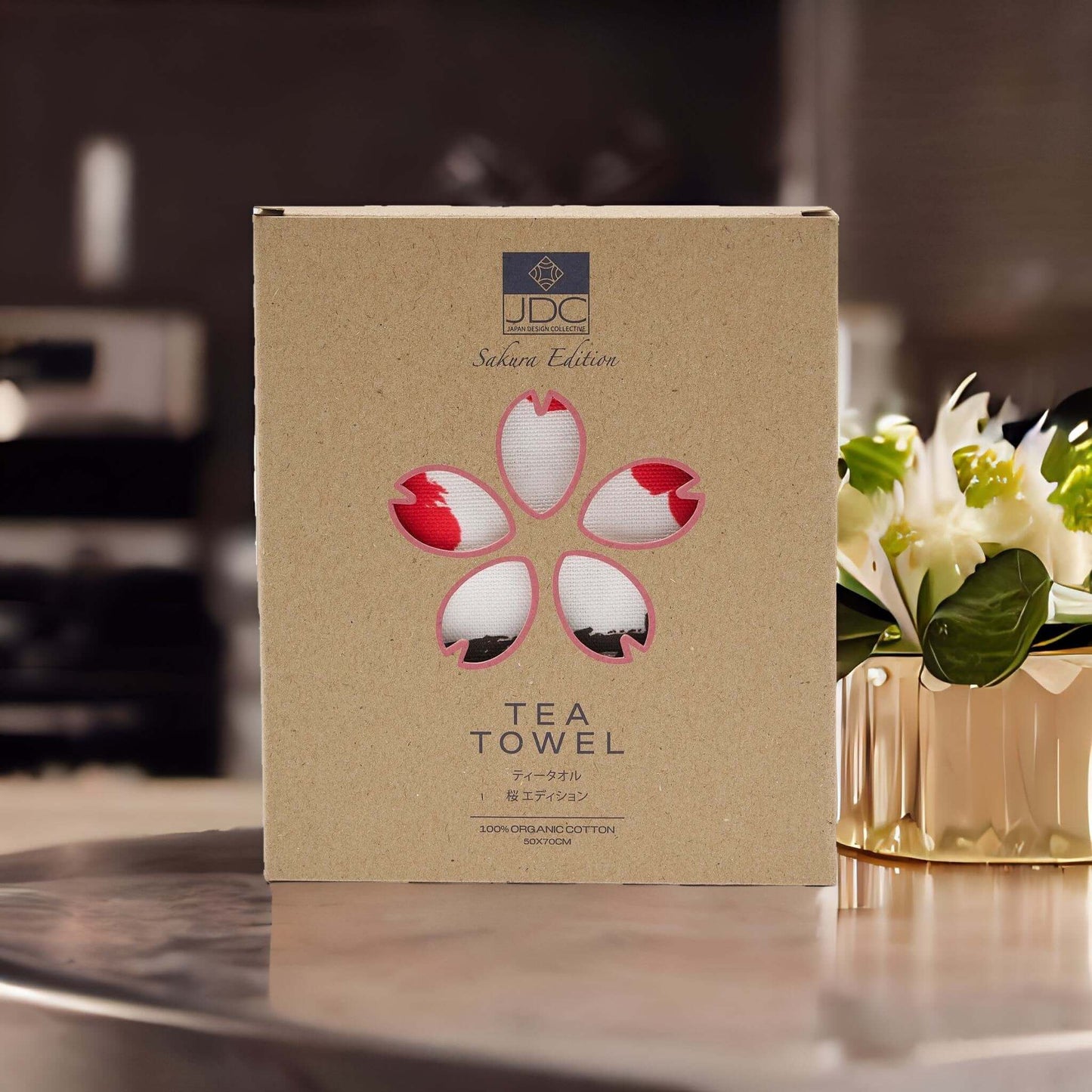 Tea Towel: Calligraphy Ume Plum Blossom