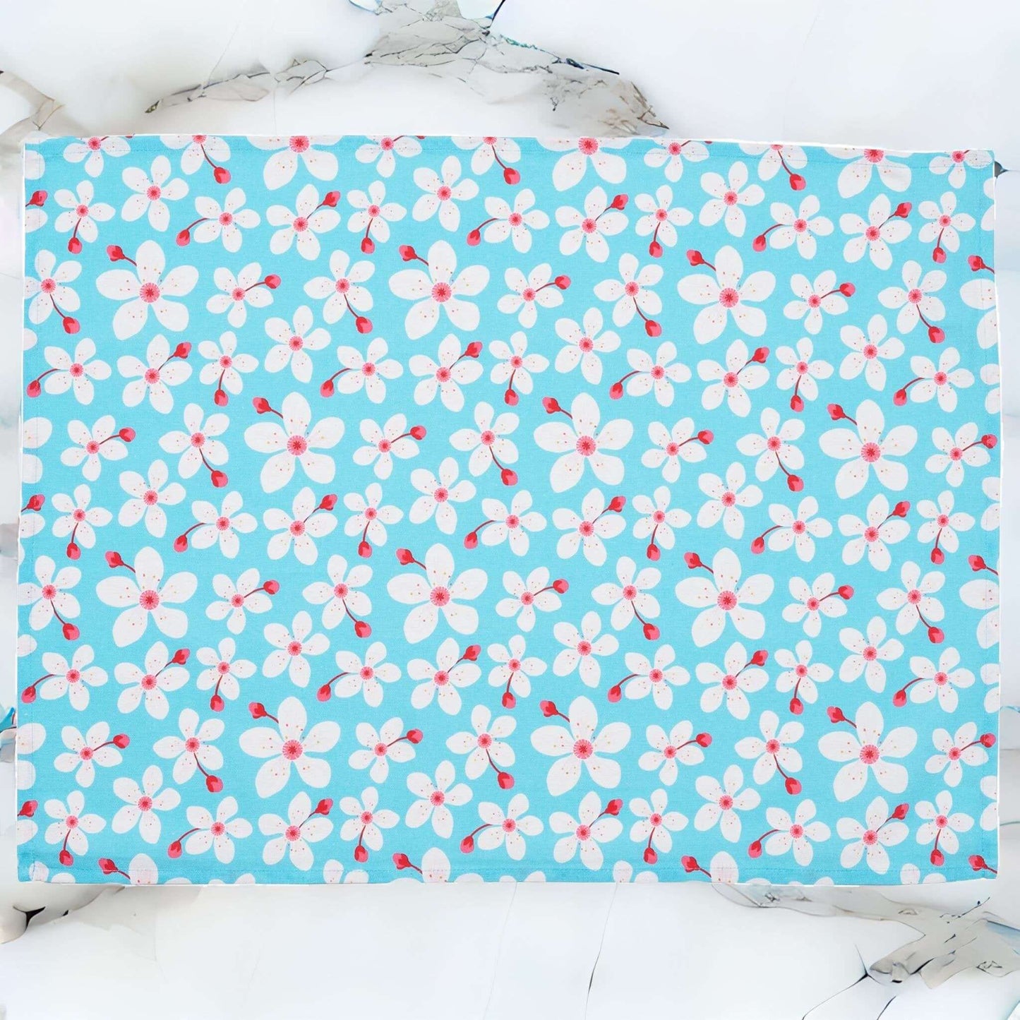 Tea Towel: Blue Sakura